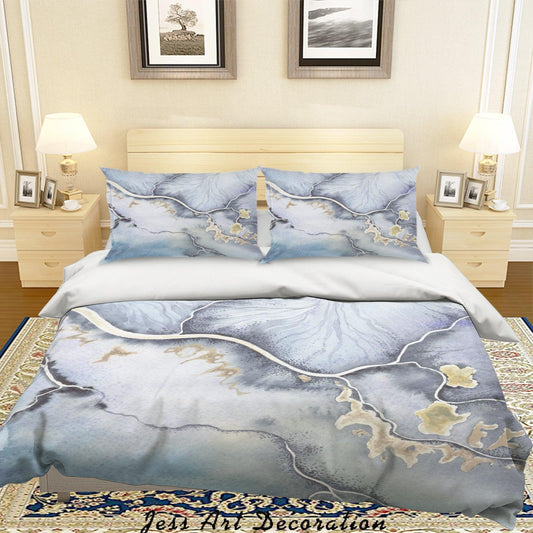 3D Abstract Watercolor Painting Quilt Cover Set Bedding Set Pillowcases 56