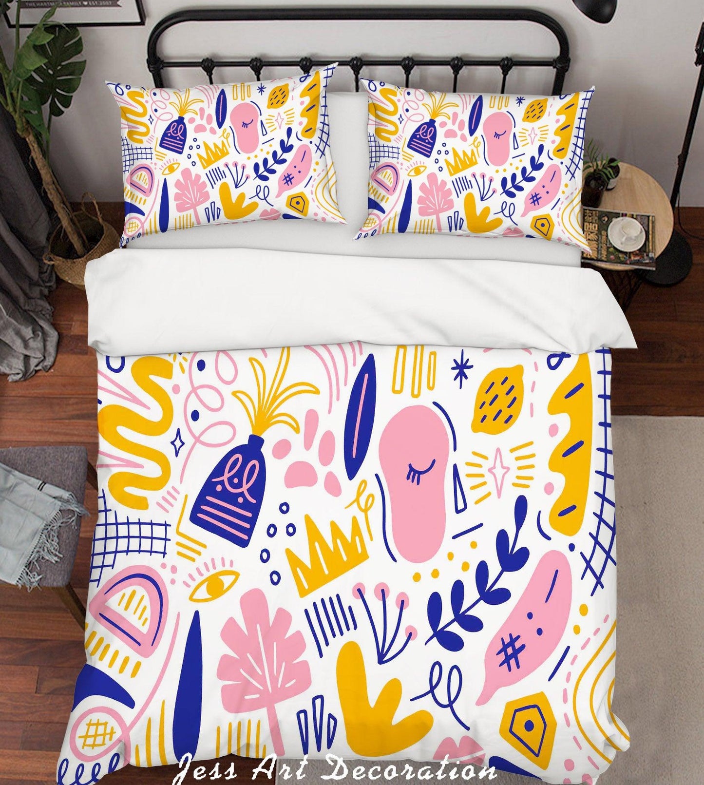 3D Cartoon Leaf Plant Quilt Cover Set Bedding Set Duvet Cover Pillowcases A019 LQH