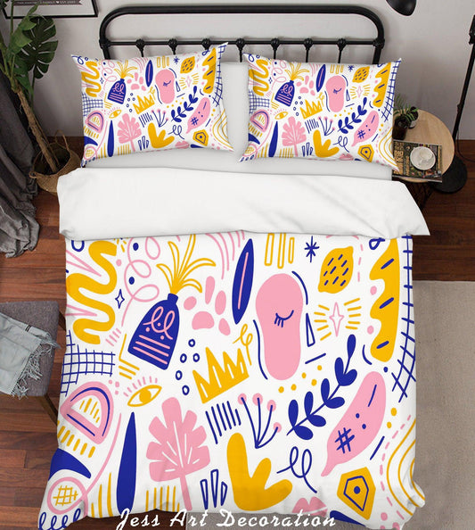 3D Cartoon Leaf Plant Quilt Cover Set Bedding Set Duvet Cover Pillowcases A019 LQH