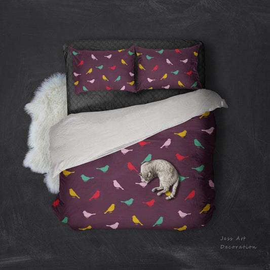 3D Bird Color Pattern Quilt Cover Set Bedding Set Pillowcases  19