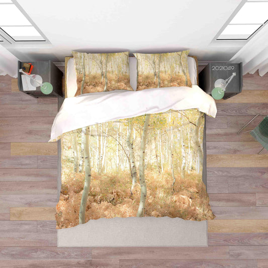 3D Autumn Forest Landscape Quilt Cover Set Bedding Set Duvet Cover Pillowcases 142