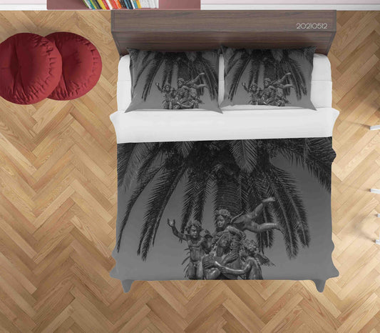 3D Art Sculpture Coconut Tree Quilt Cover Set Bedding Set Duvet Cover Pillowcases 307