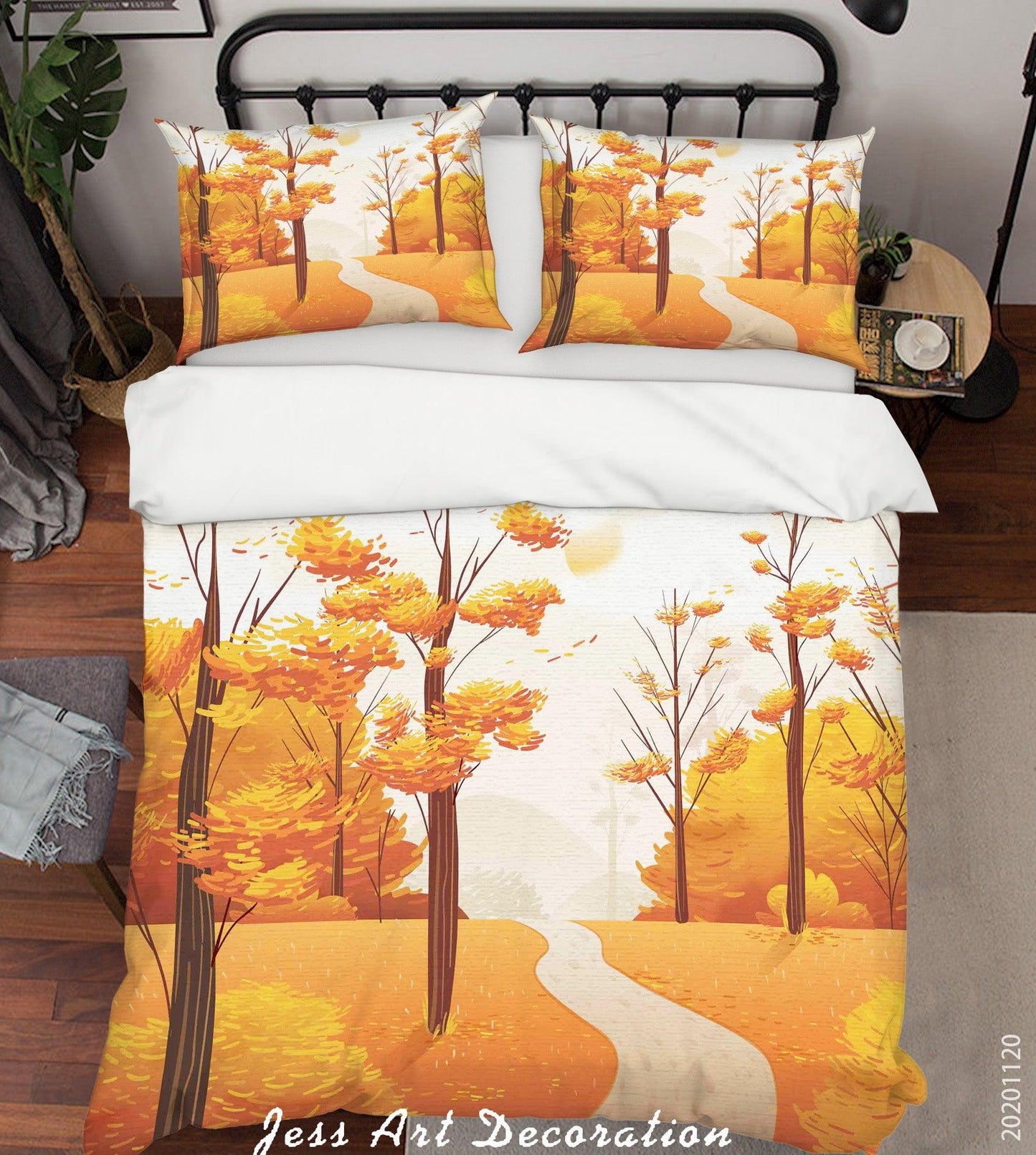 3D Autumn Tree Plant Quilt Cover Set Bedding Set Duvet Cover Pillowcases LXL