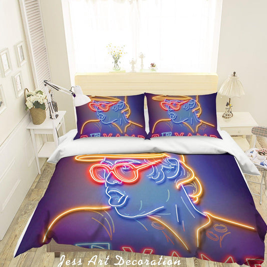 3D Abstract Rock Star Quilt Cover Set Bedding Set Pillowcases 09