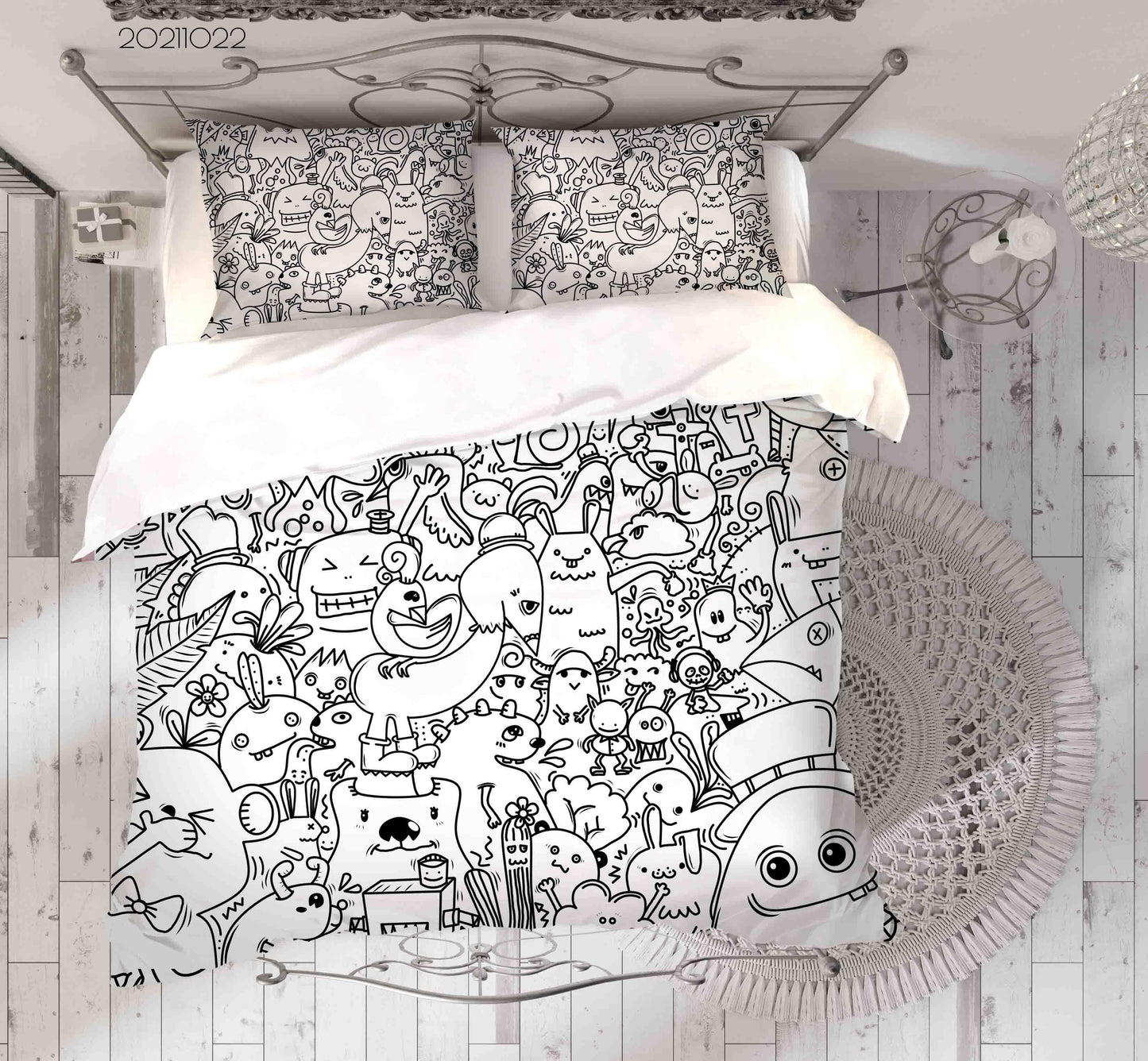 3D Abstract Monster Graffiti Quilt Cover Set Bedding Set Duvet Cover Pillowcases 38