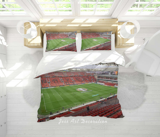 3D Bayer Leverkusen Football Field Spectator Seats Quilt Cover Set Bedding Set Duvet Cover Pillowcase 745