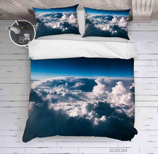 3D Blue Sky White Cloud Quilt Cover Set Bedding Set Duvet Cover Pillowcases 44
