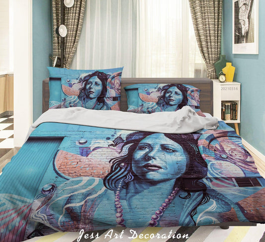 3D Abstract Street Graffiti Artist Works Quilt Cover Set Bedding Set Duvet Cover Pillowcases 118
