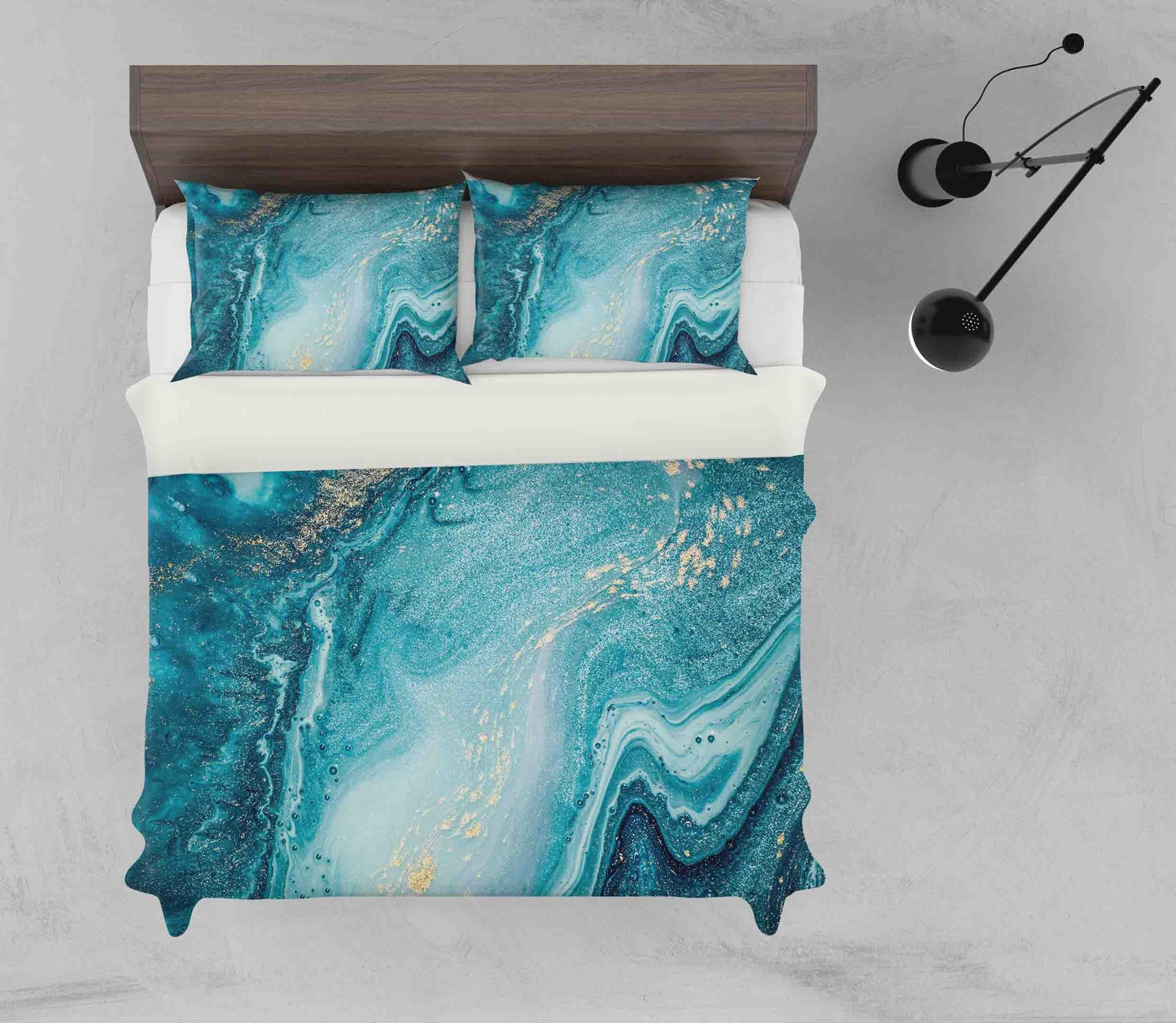 3D Blue Marble Texture Quilt Cover Set Bedding Set Duvet Cover Pillowcases JN 1192