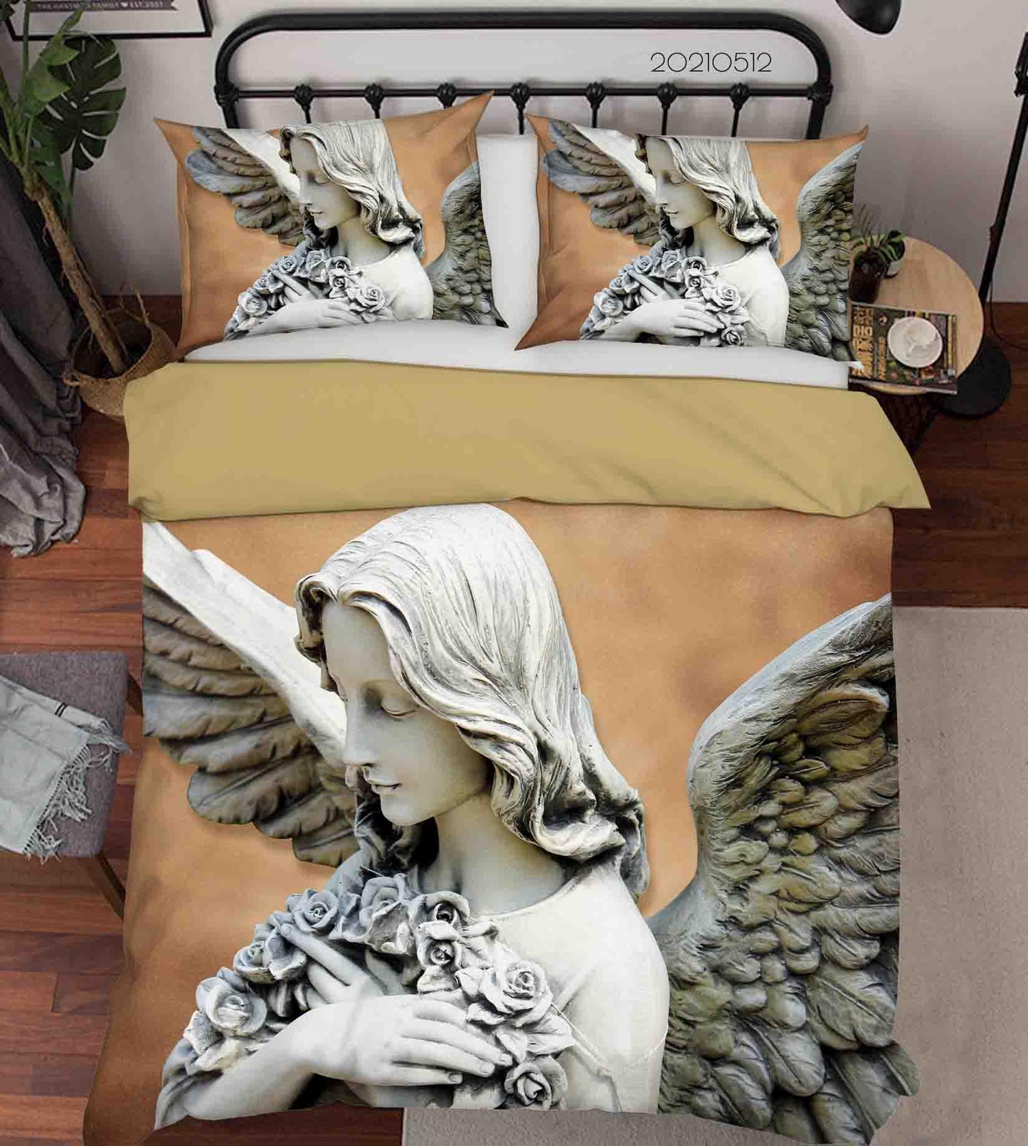 3D Art Angel Sculpture Quilt Cover Set Bedding Set Duvet Cover Pillowcases 201