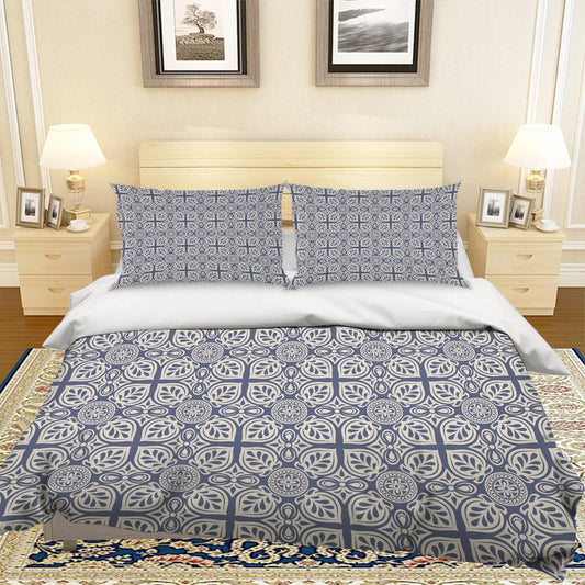 3D Blue Pattern Quilt Cover Set Bedding Set Pillowcases 218