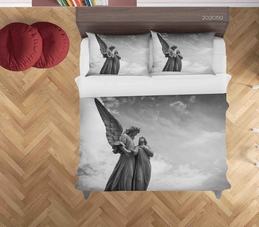3D Art Angel Sculpture Quilt Cover Set Bedding Set Duvet Cover Pillowcases 195