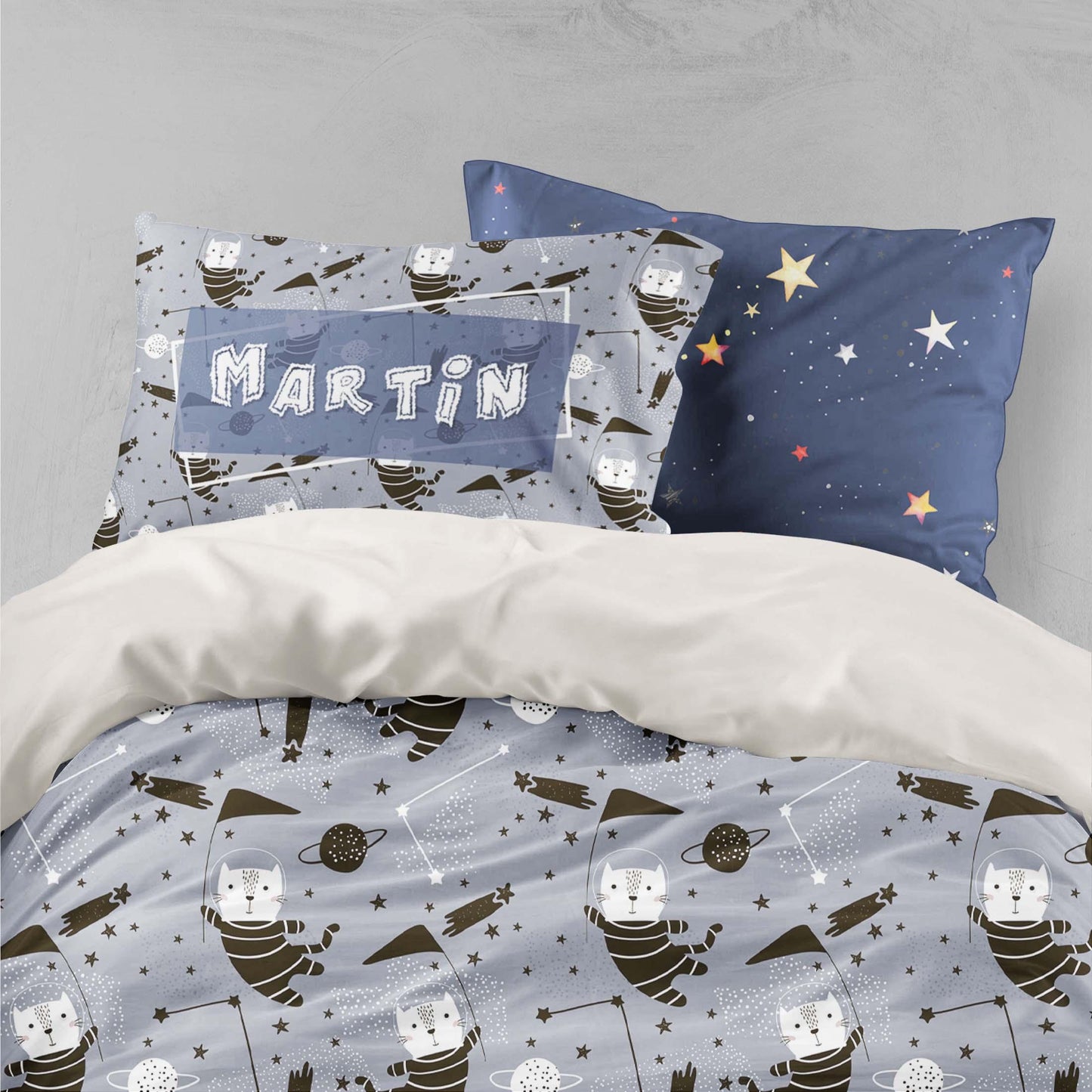 3D Black Cartoon Cat Quilt Cover Set Bedding Set Pillowcases 92