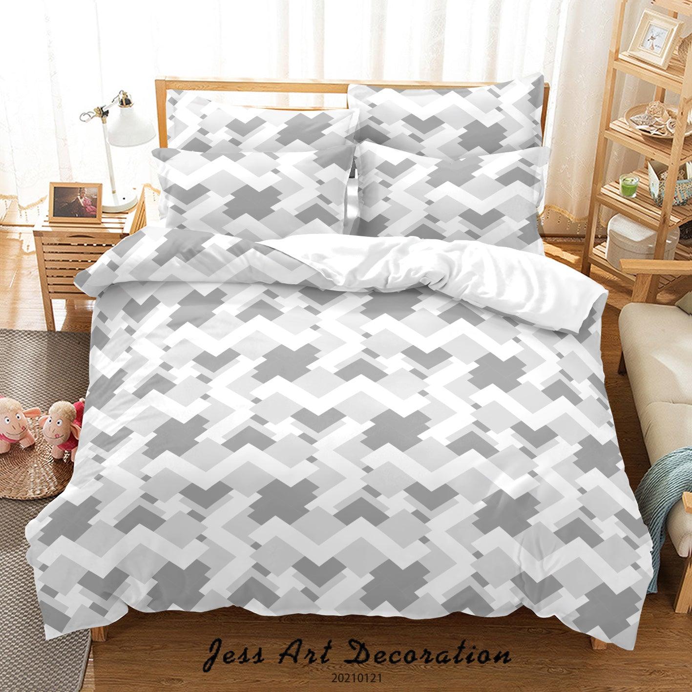 3D Abstract Geometric Pattern Quilt Cover Set Bedding Set Duvet Cover Pillowcases 52