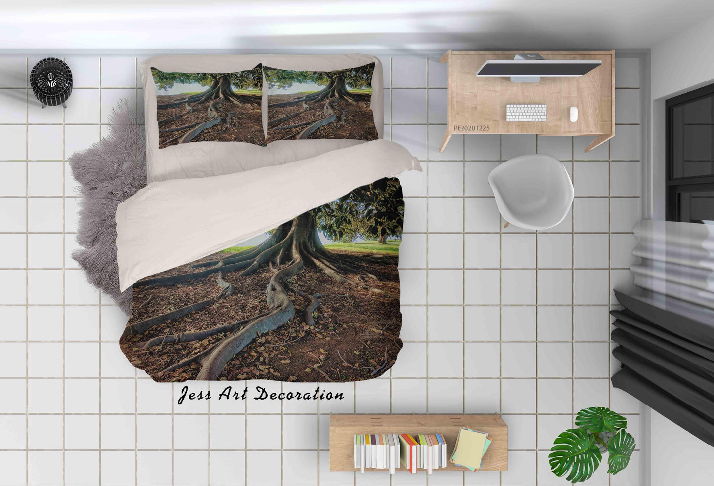 3D Ancient Tree Scenery Quilt Cover Set Bedding Set Duvet Cover Pillowcases 12