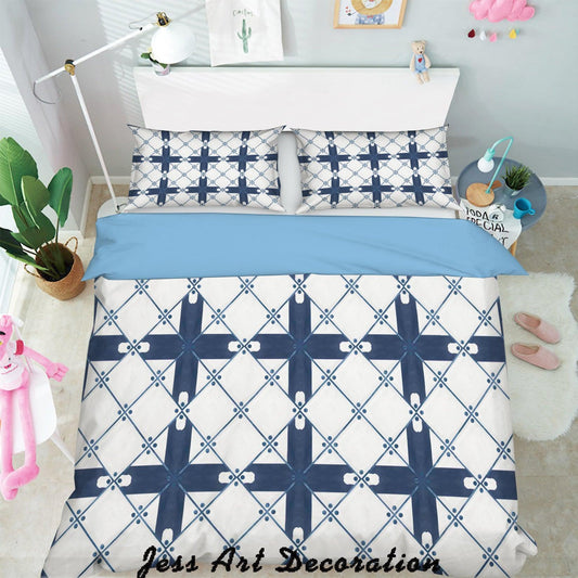 3D Black White Geometry Pattern Quilt Cover Set Bedding Set Pillowcases 305