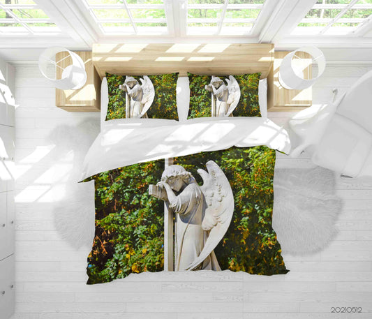 3D Art Angel Sculpture Quilt Cover Set Bedding Set Duvet Cover Pillowcases 199