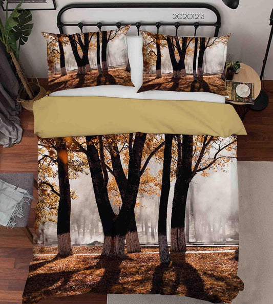 3D Botanical Autumn Forest Tree Branch Plant Quilt Cover Set Bedding Set Duvet Cover Pillowcases LXL