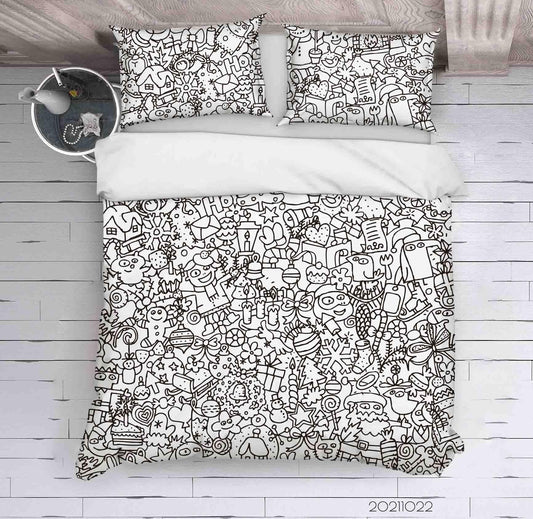 3D Abstract Art Graffiti Quilt Cover Set Bedding Set Duvet Cover Pillowcases 83