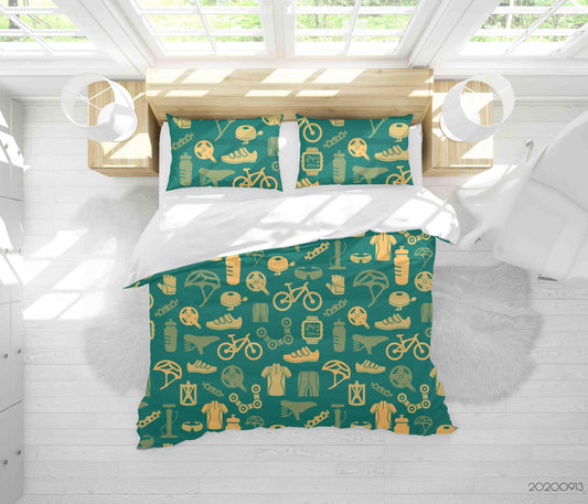 3D Bicycle Pattern Quilt Cover Set Bedding Set Duvet Cover Pillowcases WJ 1812