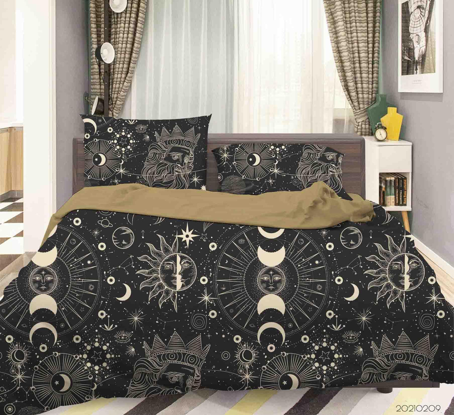 3D Black Space Solar System Quilt Cover Set Bedding Set Duvet Cover Pillowcases 38