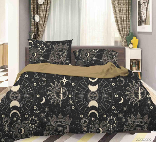3D Black Space Solar System Quilt Cover Set Bedding Set Duvet Cover Pillowcases 38