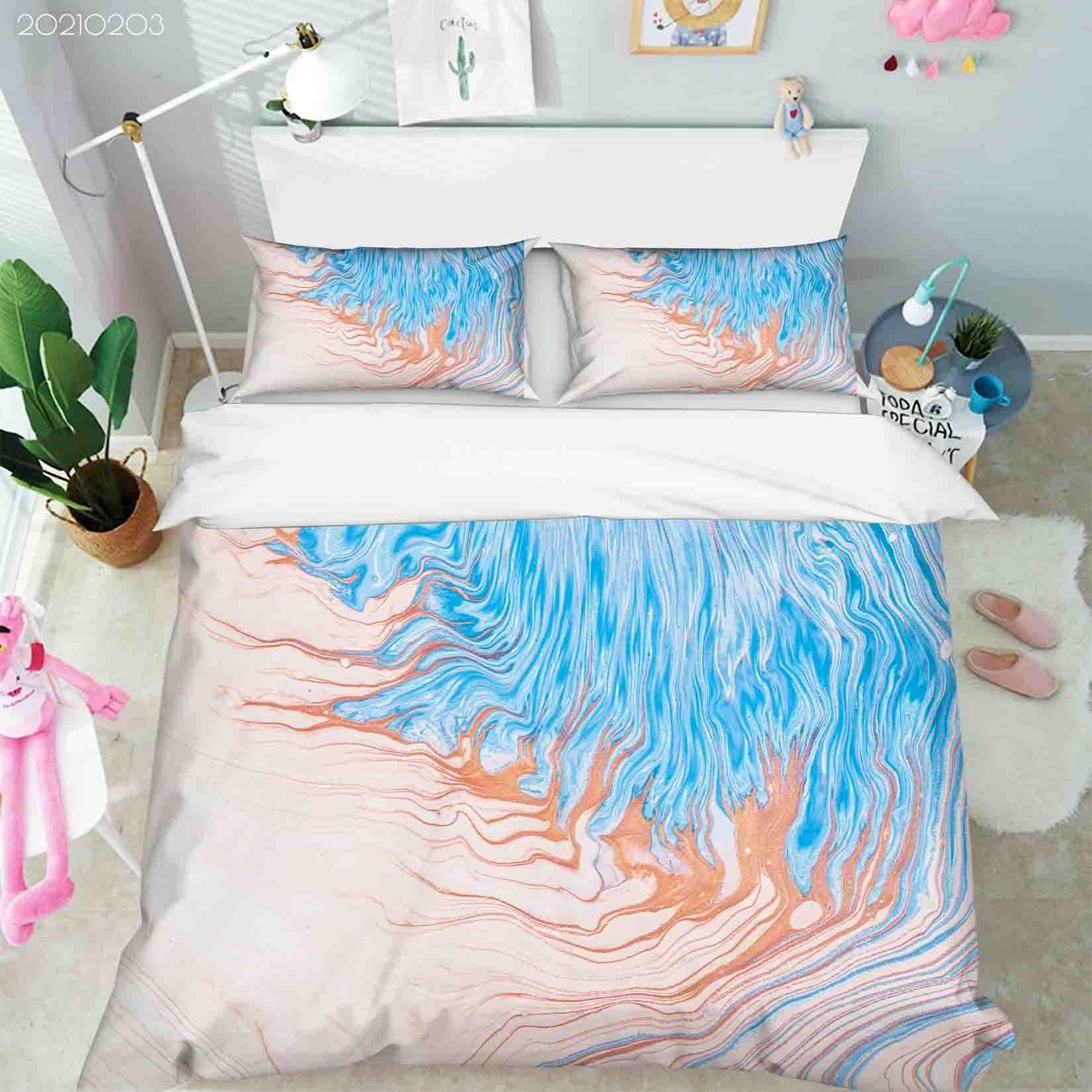 3D Abstract Blue Marble Texture Quilt Cover Set Bedding Set Duvet Cover Pillowcases 18