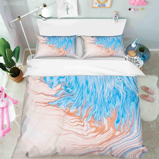 3D Abstract Blue Marble Texture Quilt Cover Set Bedding Set Duvet Cover Pillowcases 18
