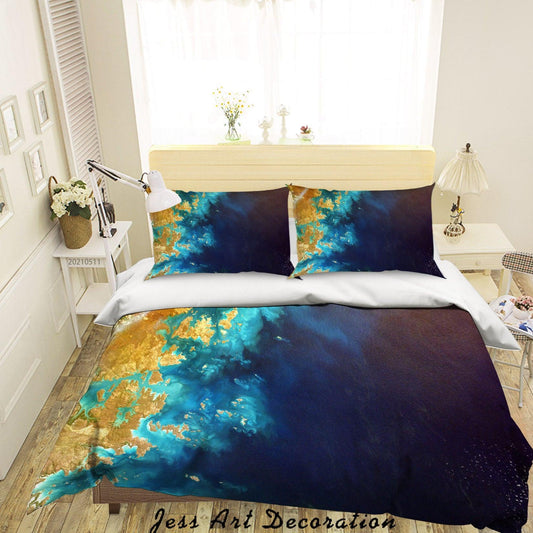 3D Abstract Blue Beach Landscape Quilt Cover Set Bedding Set Duvet Cover Pillowcases 591
