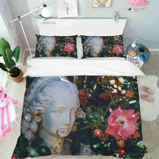 3D Art Sculpture Floral Quilt Cover Set Bedding Set Duvet Cover Pillowcases 230