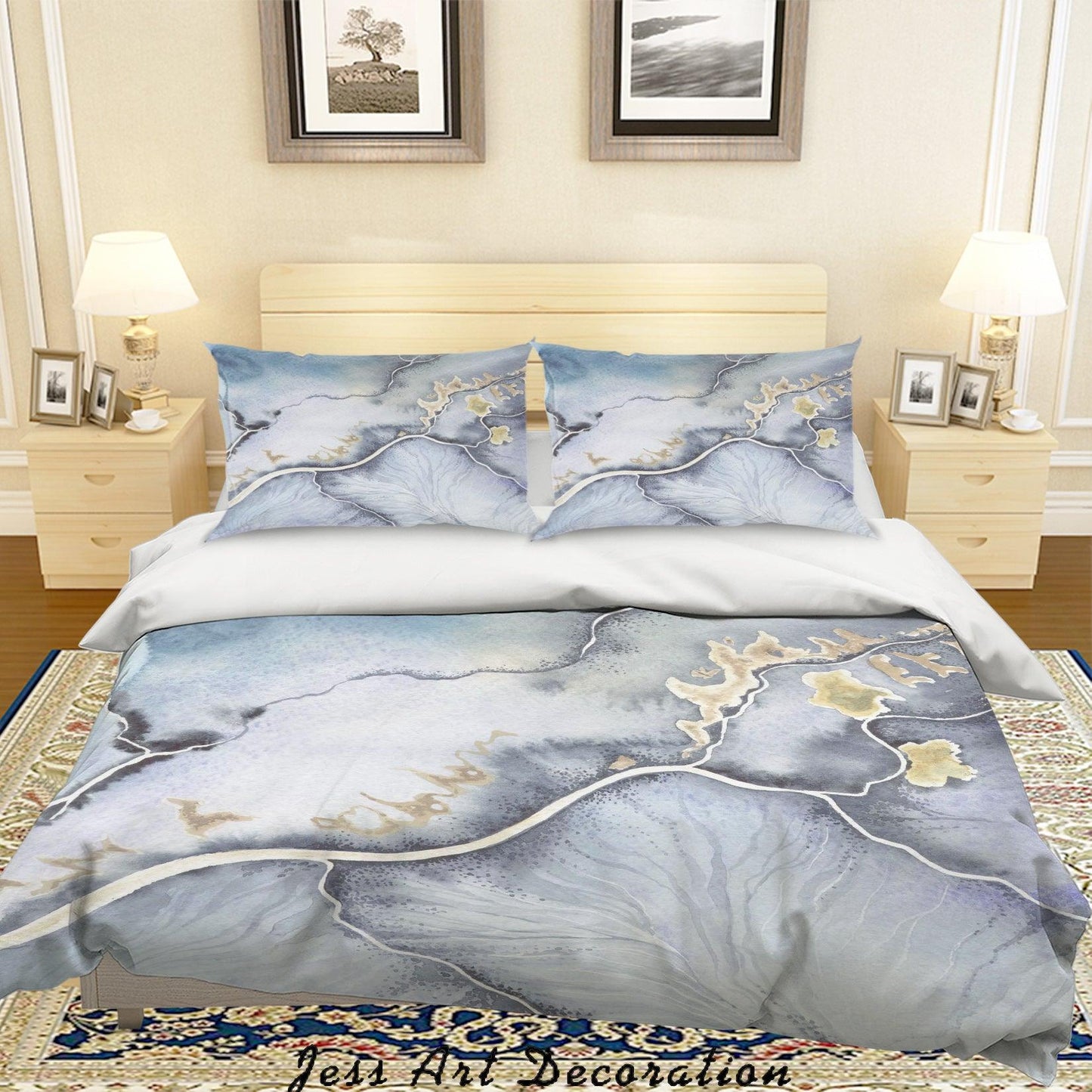 3D Abstract Watercolor Painting Quilt Cover Set Bedding Set Pillowcases 53