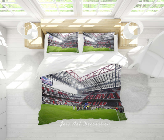 3D AC Associazione Calcio Milan Spectator Seats Lamplight Quilt Cover Set Bedding Set Duvet Cover Pillowcase 857