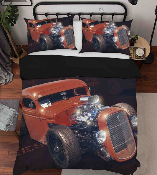 3D Automobile Black Quilt Cover Set Bedding Set Duvet Cover Pillowcase 399