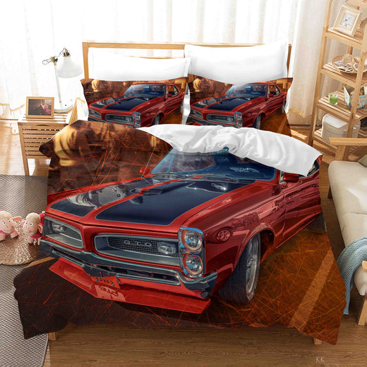 3D Automobile Person Quilt Cover Set Bedding Set Duvet Cover Pillowcase 397