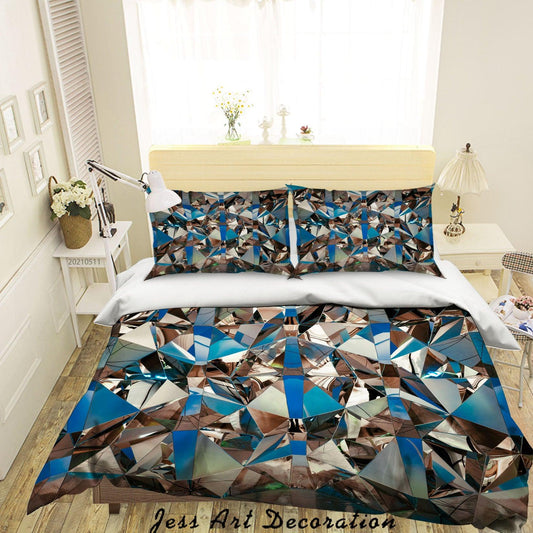 3D Abstract Geometric Pattern Quilt Cover Set Bedding Set Duvet Cover Pillowcases 533
