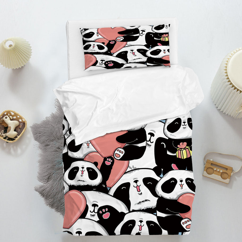 3D Animal Panda Love Claw Quilt Cover Set Bedding Set Duvet Cover Pillowcase 1446
