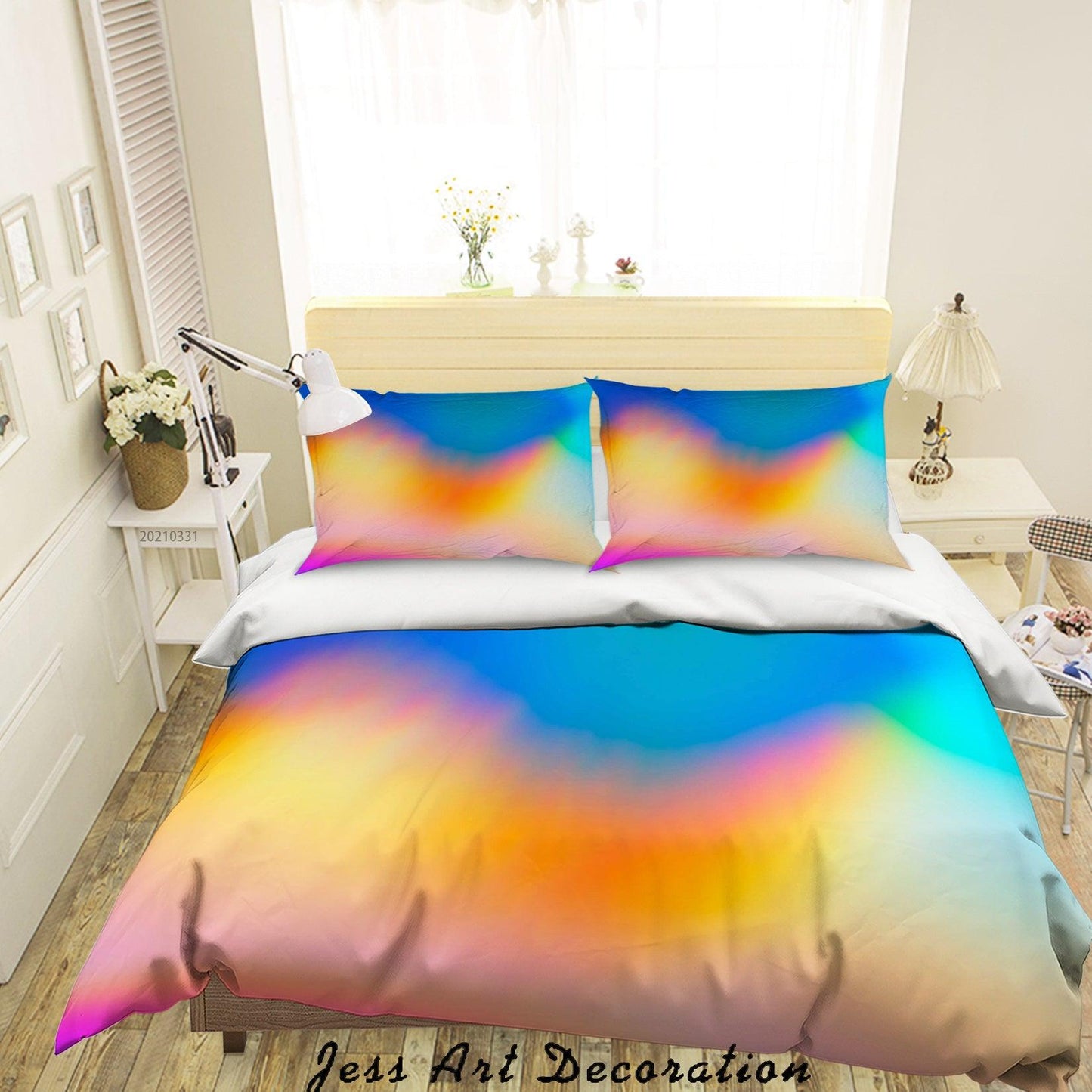3D Abstract Color Pattern Quilt Cover Set Bedding Set Duvet Cover Pillowcases 290
