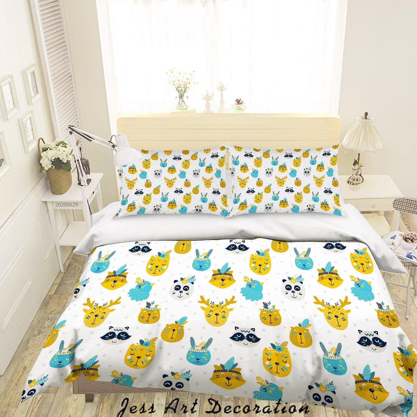 3D Cartoon Animal Quilt Cover Set Bedding Set Duvet Cover Pillowcases SF56