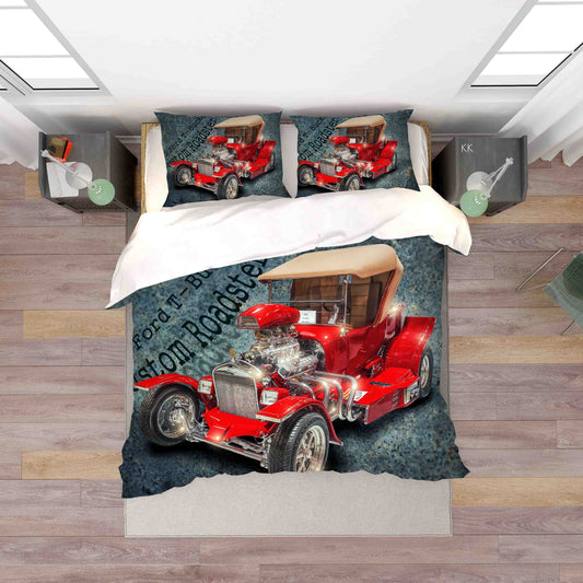 3D Automobile Letter Quilt Cover Set Bedding Set Duvet Cover Pillowcase 428
