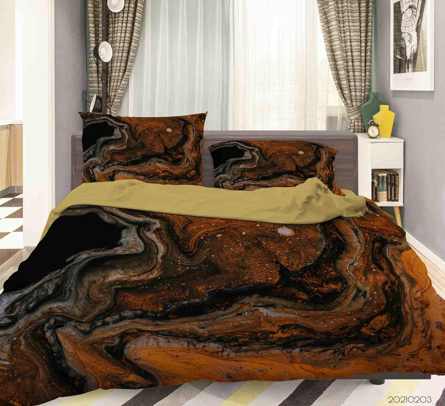 3D Abstract Marble Texture Quilt Cover Set Bedding Set Duvet Cover Pillowcases 44