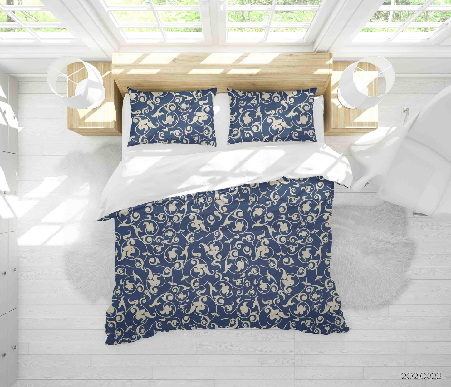 3D Baroque Pattern Quilt Cover Set Bedding Set Duvet Cover Pillowcases 87