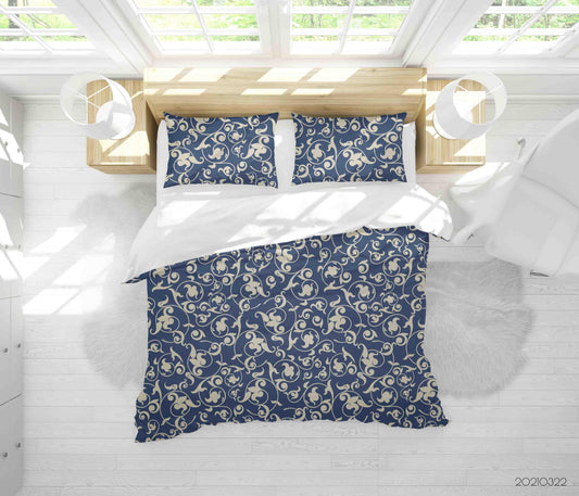 3D Baroque Pattern Quilt Cover Set Bedding Set Duvet Cover Pillowcases 87