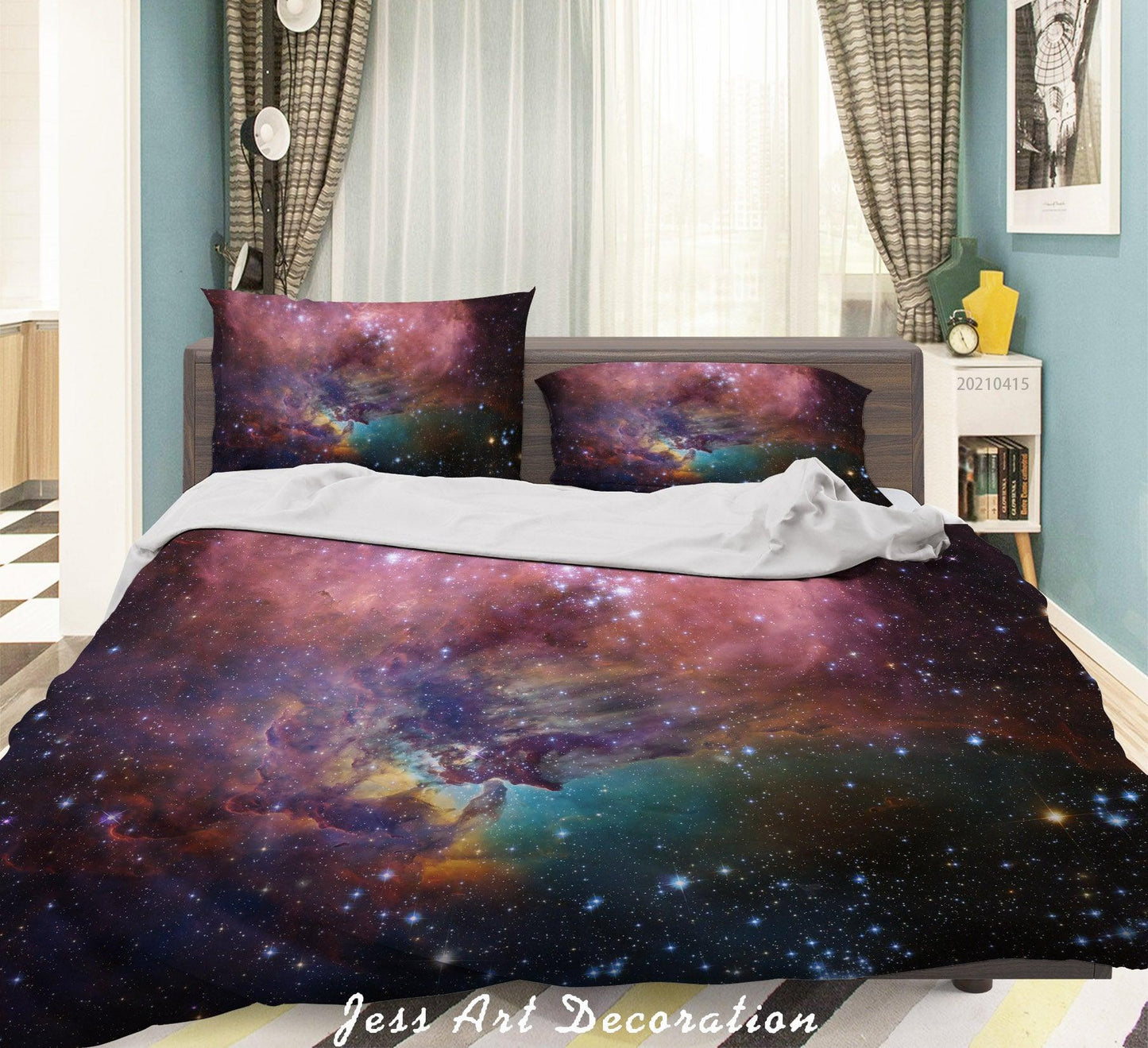 3D Abstract Space Stars Quilt Cover Set Bedding Set Duvet Cover Pillowcases 79
