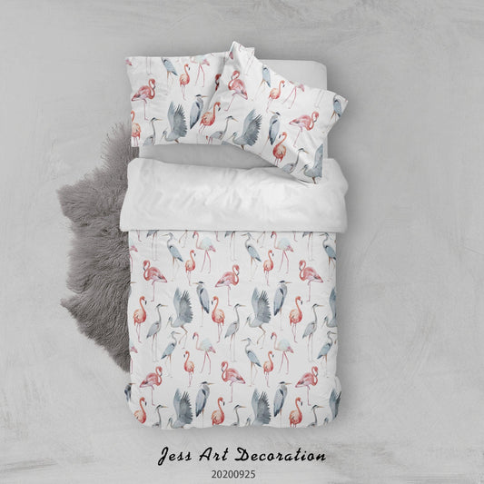 3D Cartoon Animal Bird Pattern Quilt Cover Set Bedding Set Duvet Cover Pillowcases WJ 6461