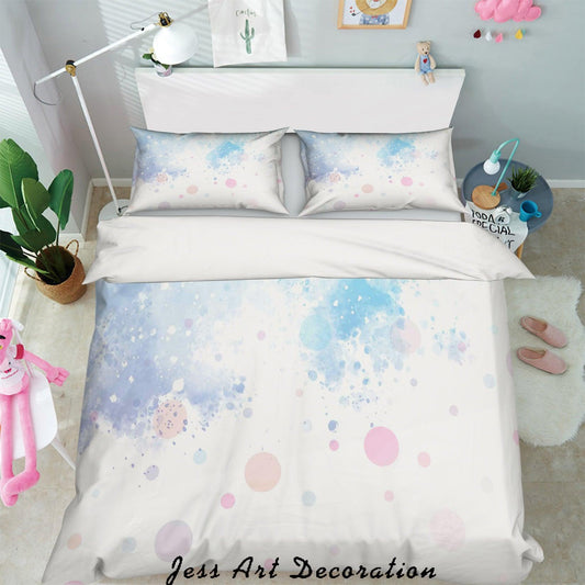 3D Blue Bright Circle Quilt Cover Set Bedding Set Pillowcases 73
