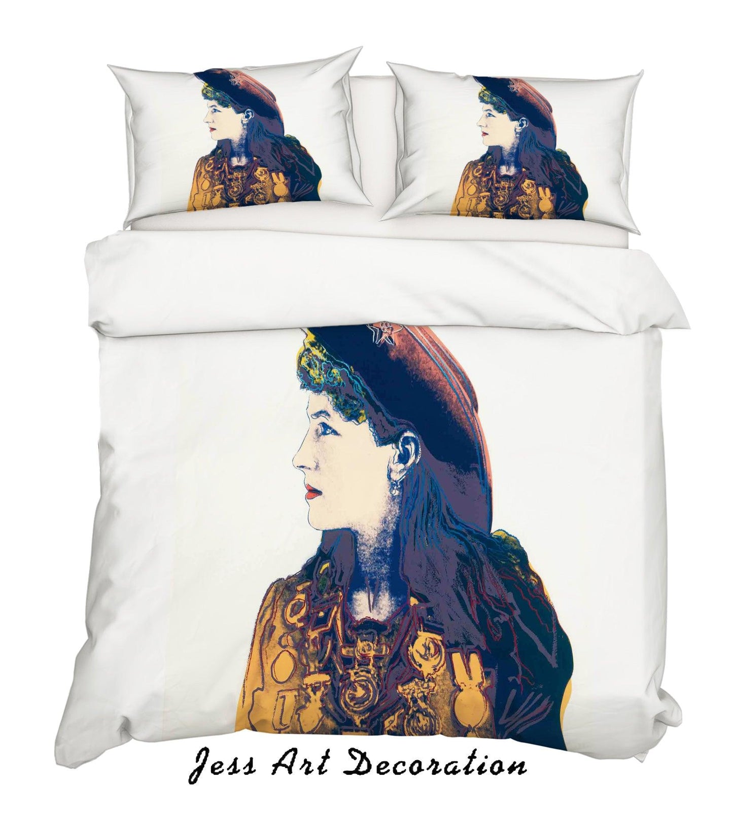 3D Andy Warhol Colorized Graceful Lady White Quilt Cover Set Bedding Set Duvet Cover Pillowcases  ZY D14
