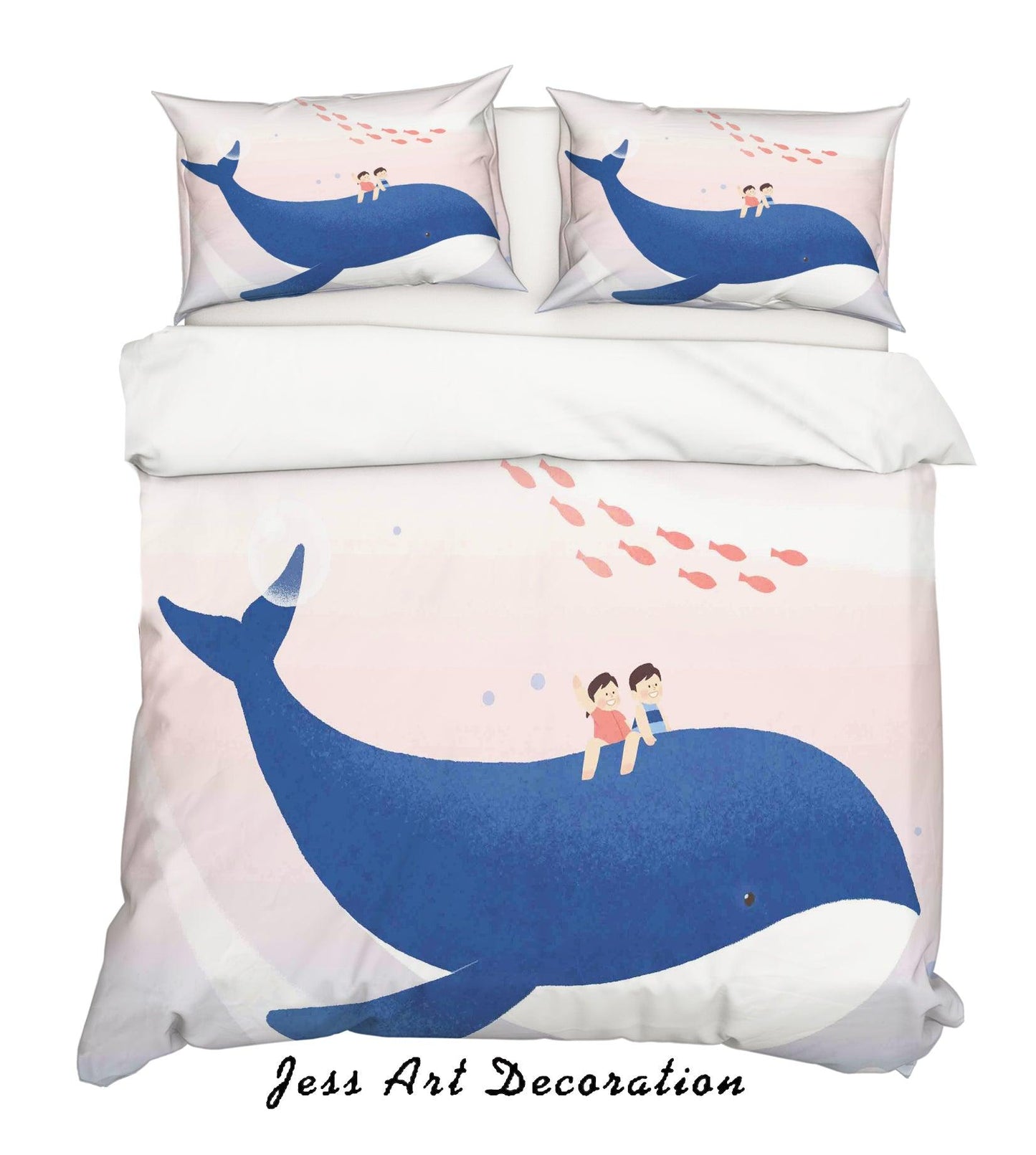 3D Cartoon Dolphin Quilt Cover Set Bedding Set Pillowcases 87