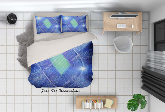 3D Blue Stadium Quilt Cover Set Bedding Set Pillowcases 78
