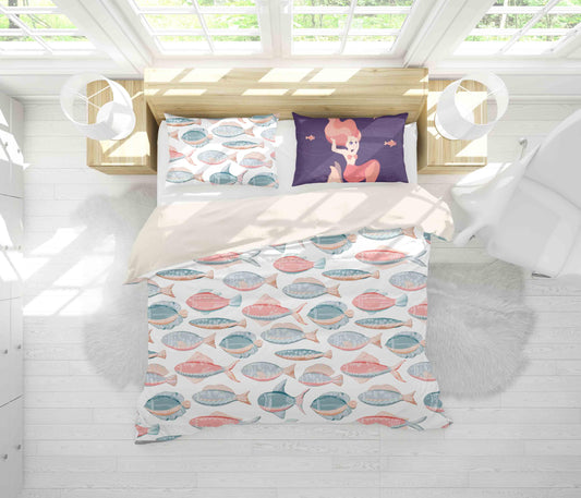 3D Cartoon Fish Quilt Cover Set Bedding Set Pillowcases 79