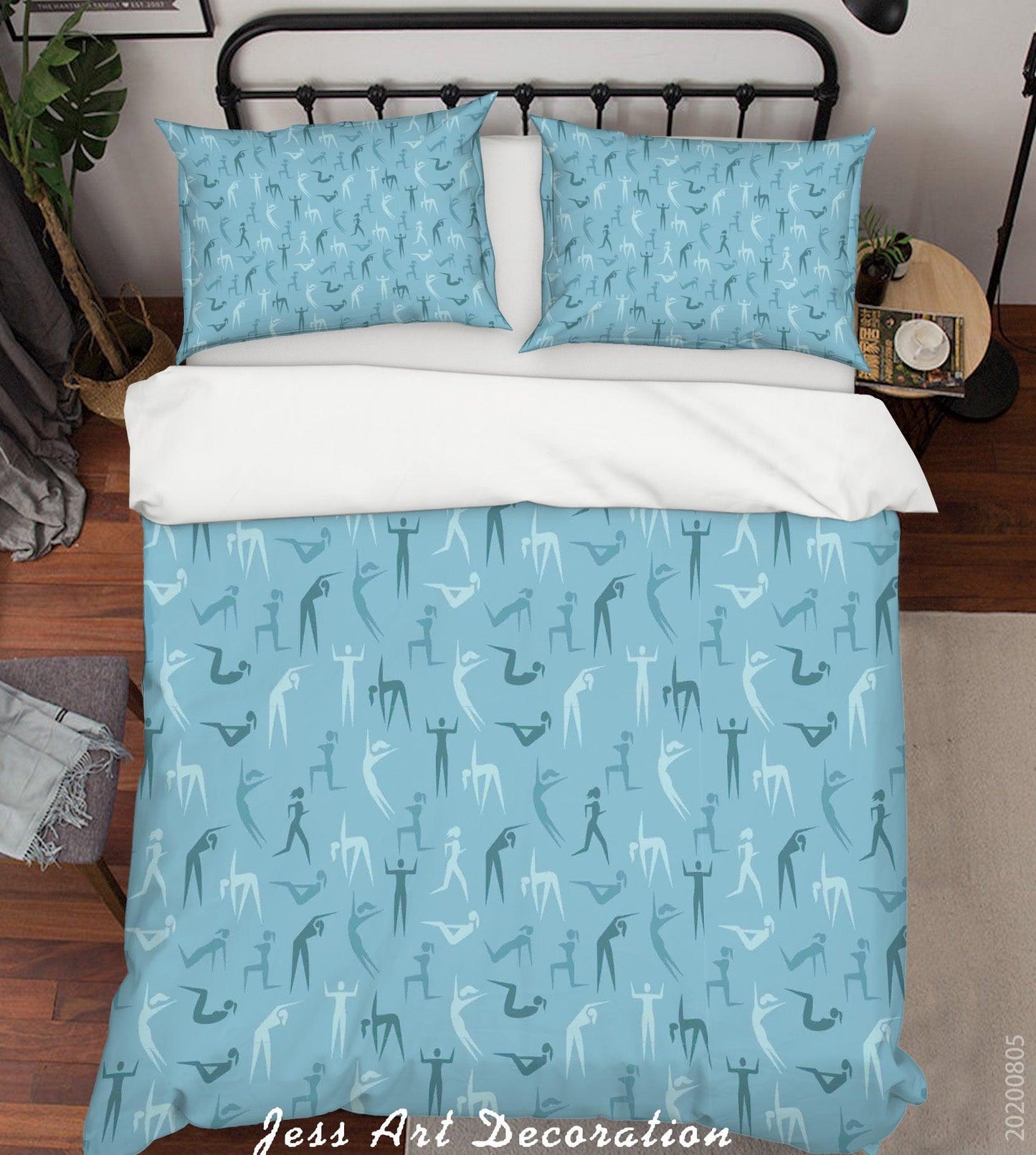 3D Blue Pattern Quilt Cover Set Bedding Set Duvet Cover Pillowcases LXL 297